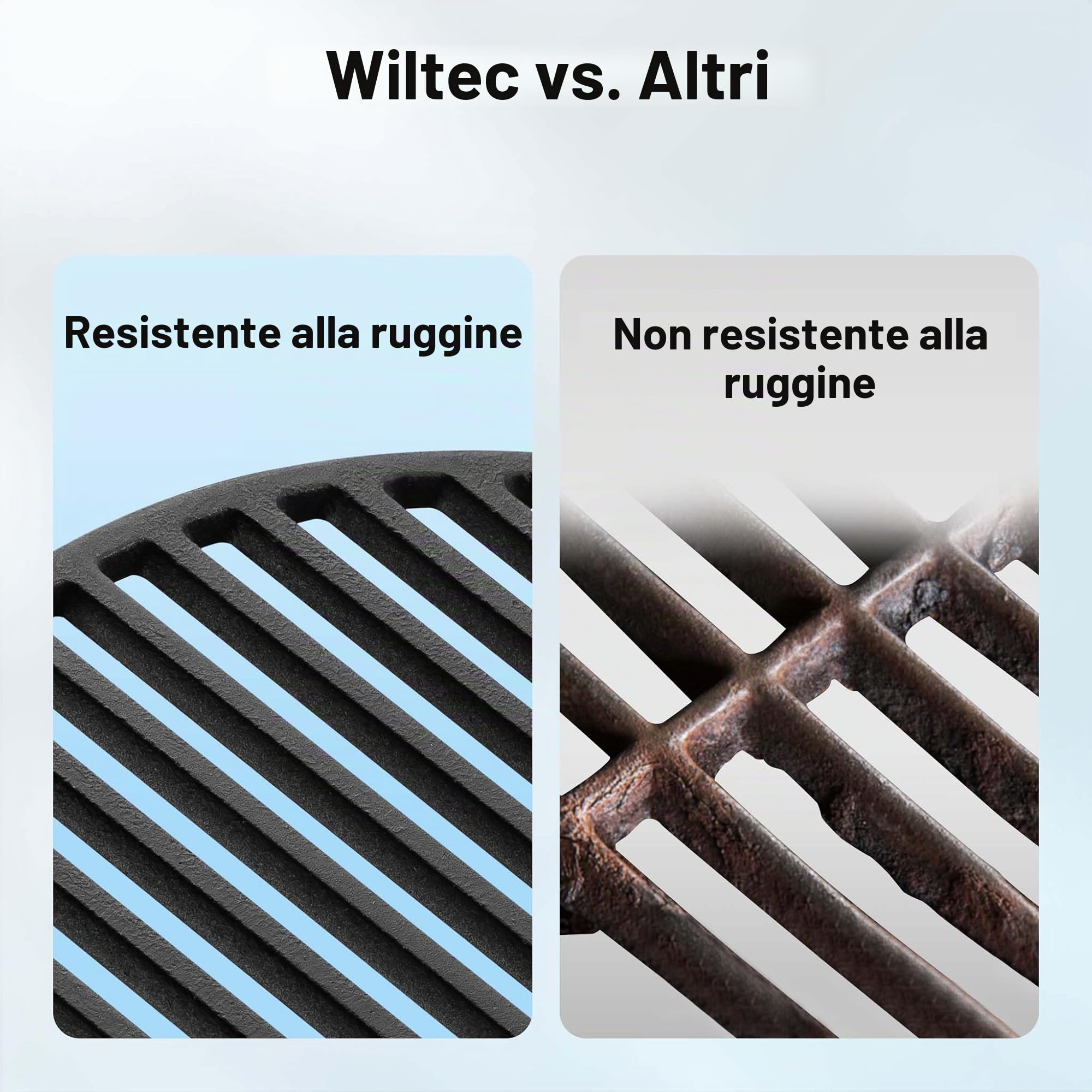 Wiltec Griglia Barbecue Ghisa Rotonda 54,5 cm Smaltata