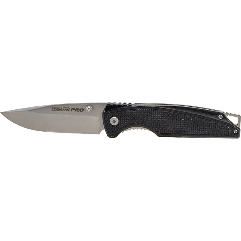 Bormann coltello pieghevole alluminio nero 188 mm lama 8 cm