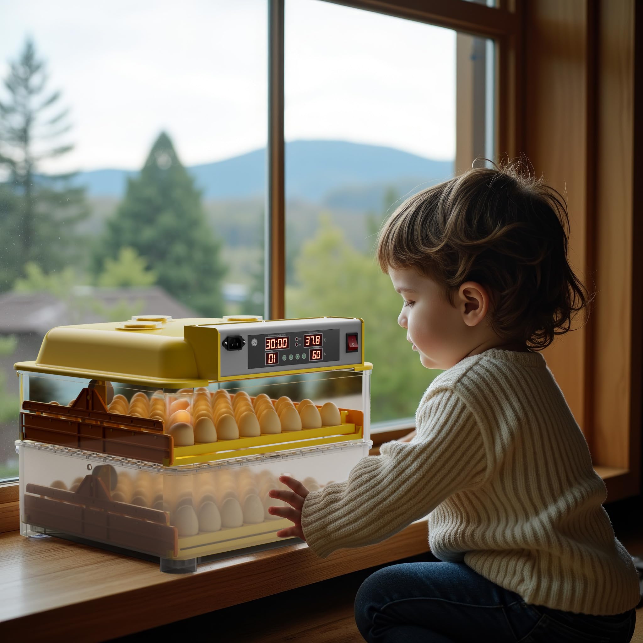 Wiltec Incubatrice automatica 112 uova con rotazione