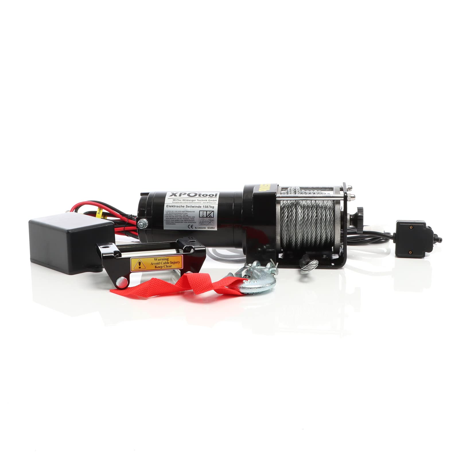 Wiltec XPOtool argano elettrico 12V 1587 kg 10,5 m