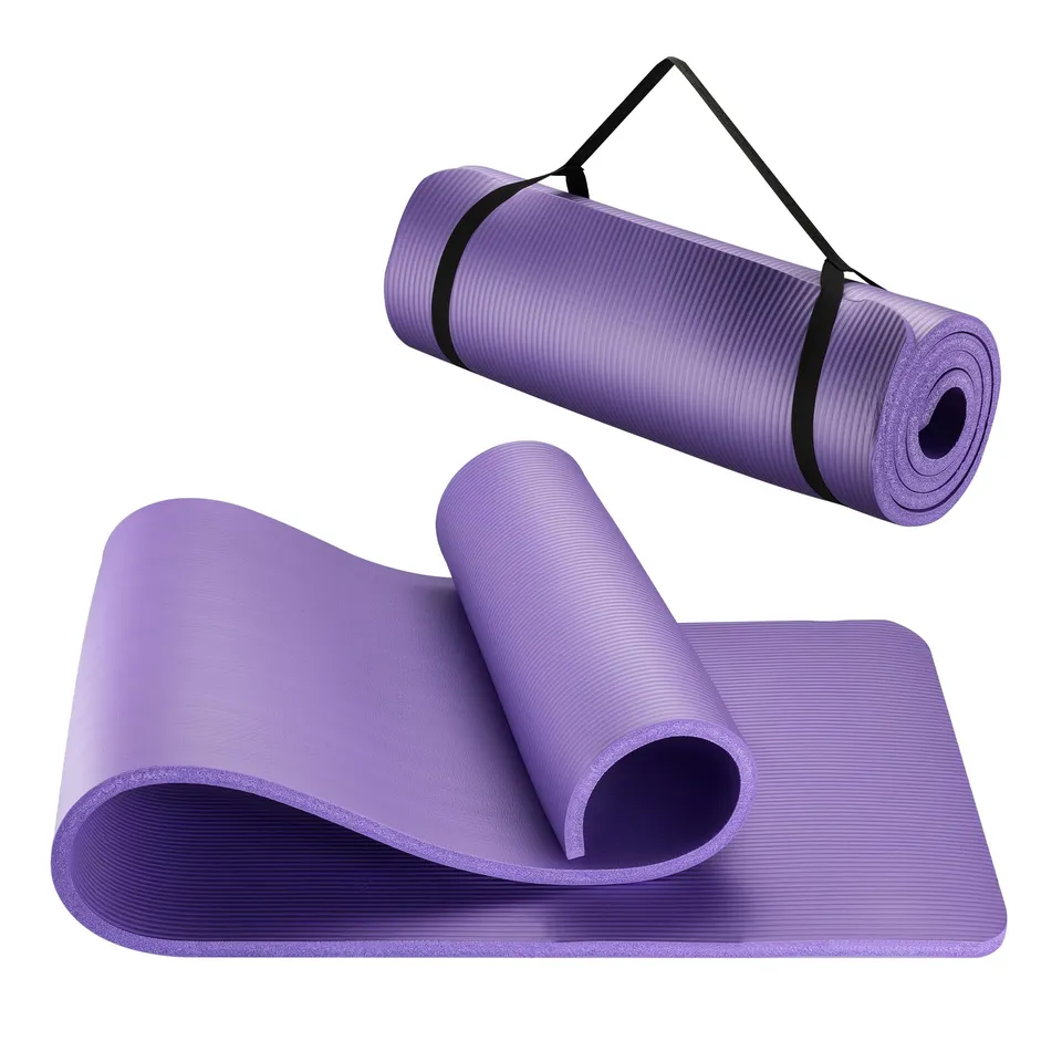 Wiltec Tappetino Yoga Fitness Viola 180x60x1,5 cm