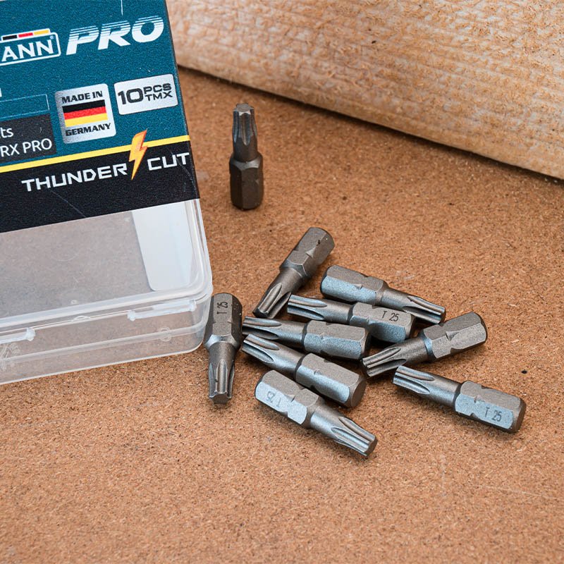 Bormann Sixstar Bits T25 inserti 1/4" 10 pezzi Torx