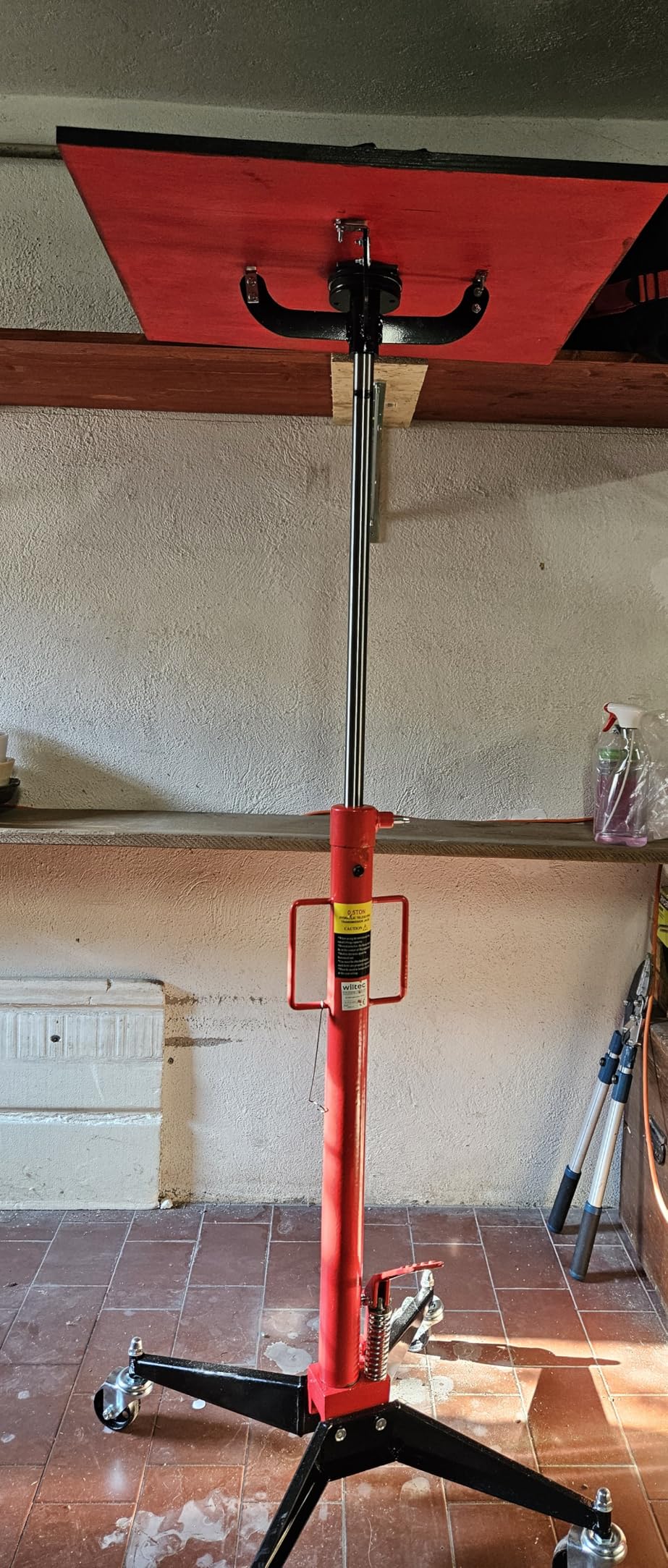 Wiltec Sollevatore da Fossa 110-190 cm 500 kg Idraulico