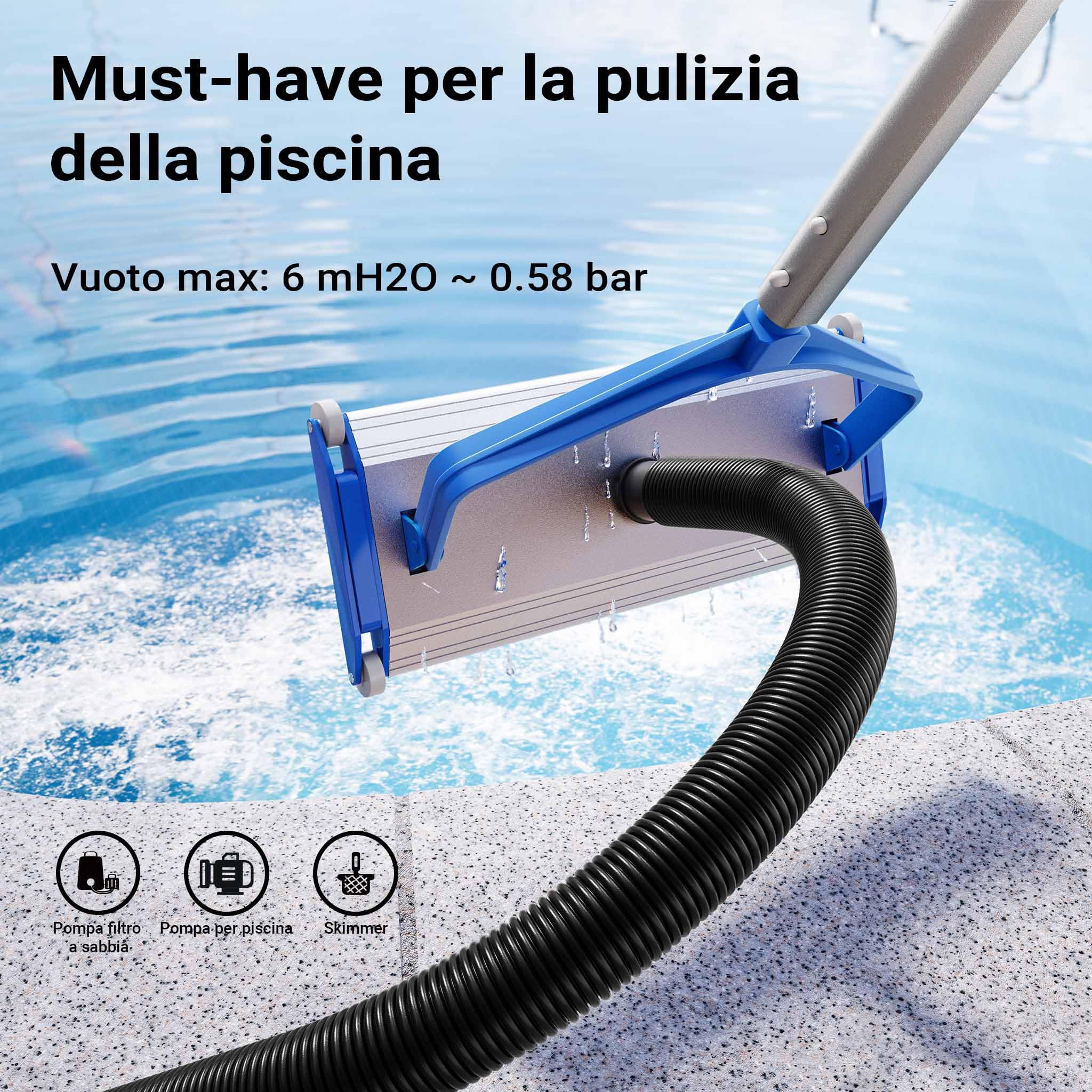 Wiltec tubo piscina nero 15 m 38 mm galleggiante