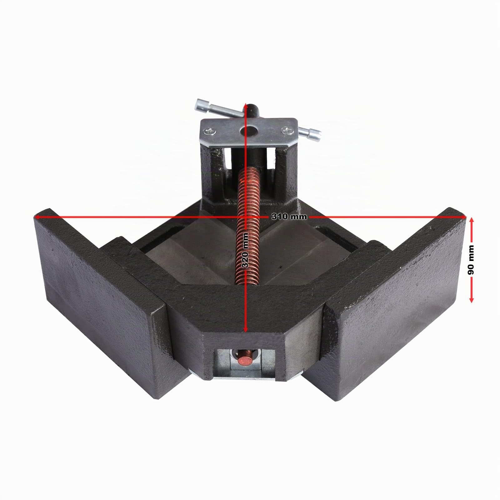 Wiltec morsa angolare 90° ghisa 75 mm saldatura