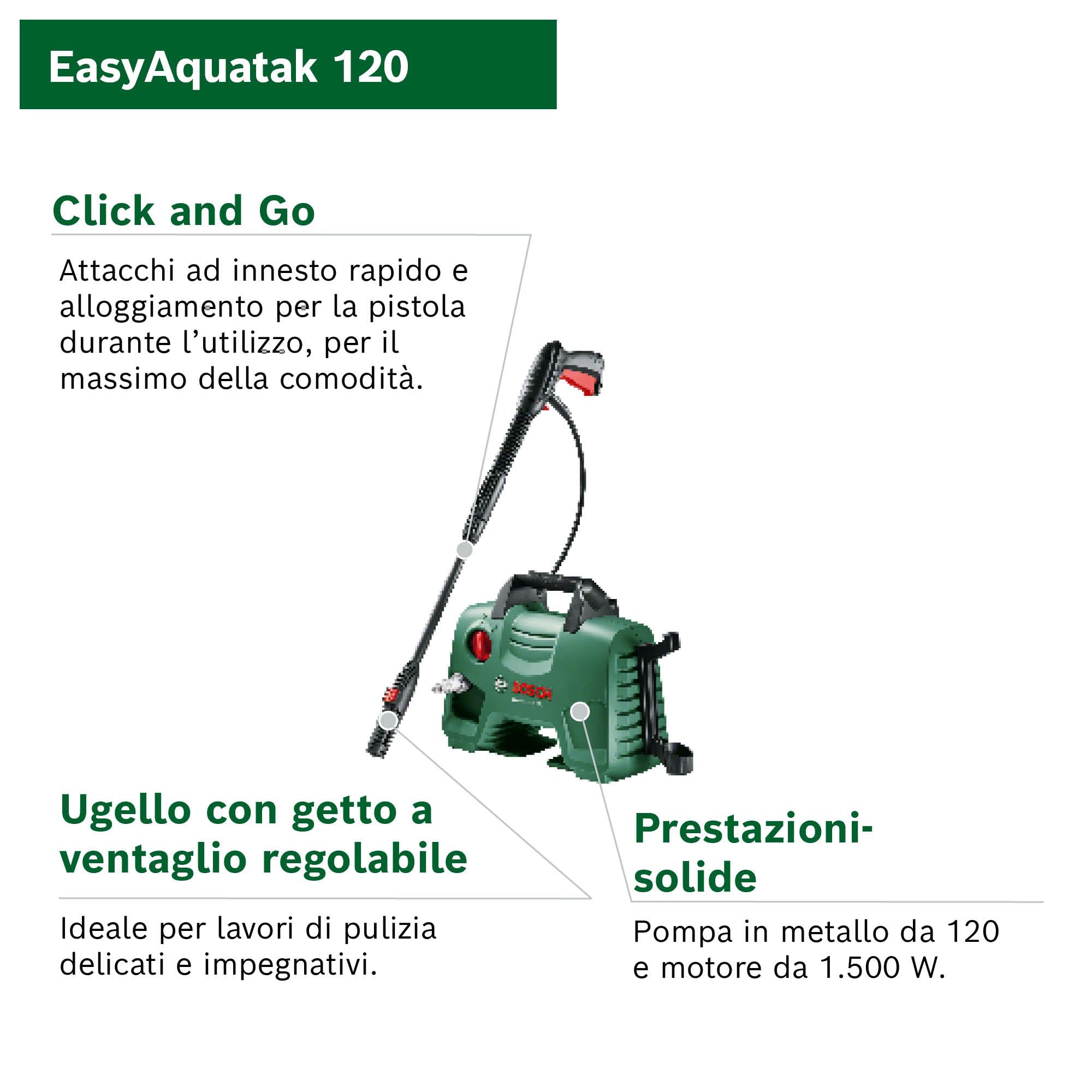 Bosch Easy Aquatak 120 idropulitrice 120 bar 1500 W
