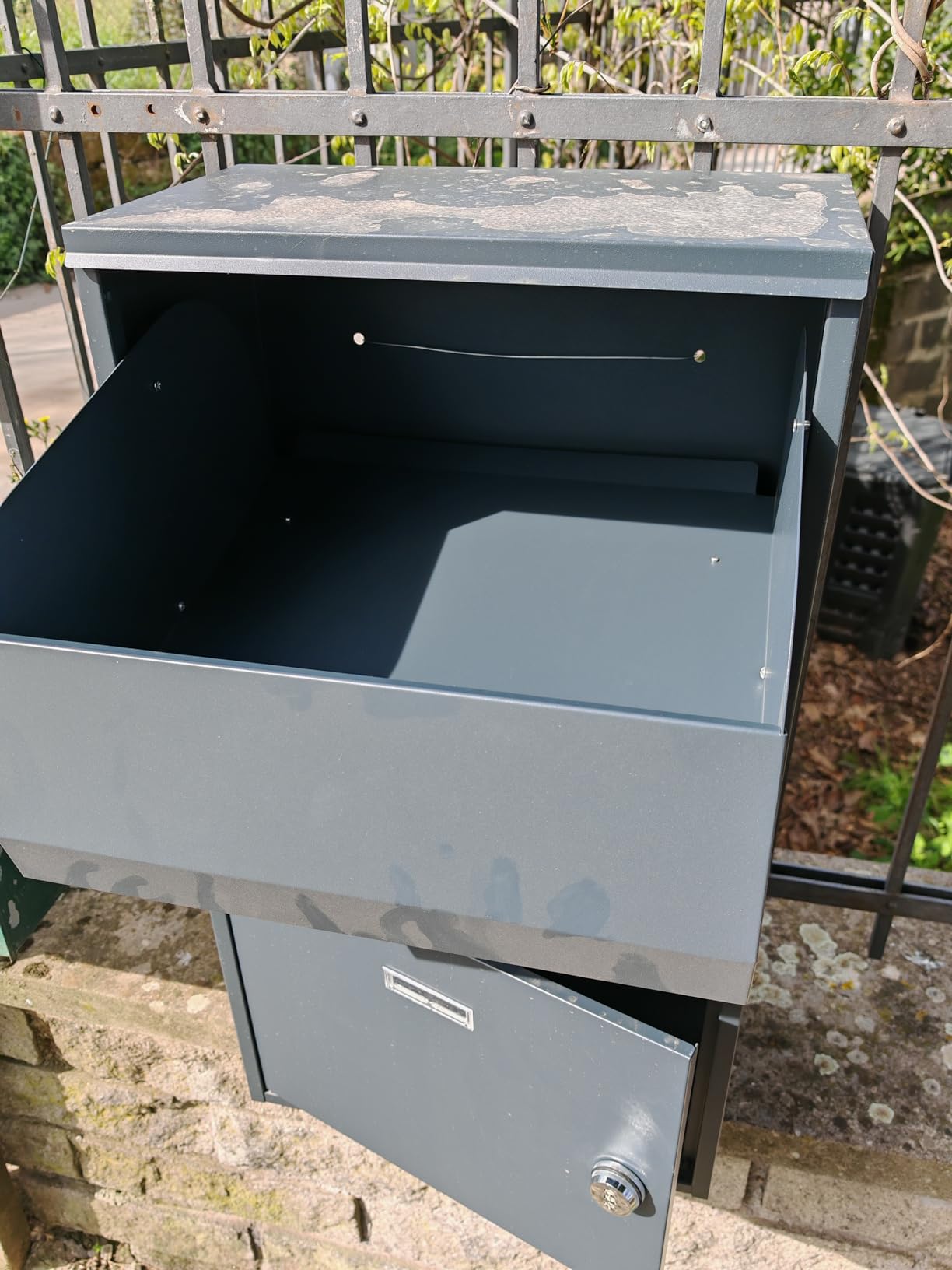 Wiltec Cassetta Postale per Pacchi Antracite 46x45x140 cm