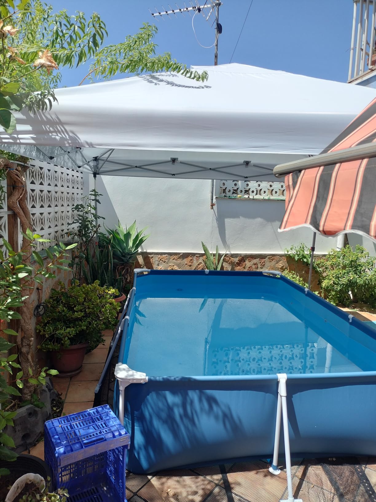 Wiltec Gazebo pieghevole 3x3 m bianco UV50+