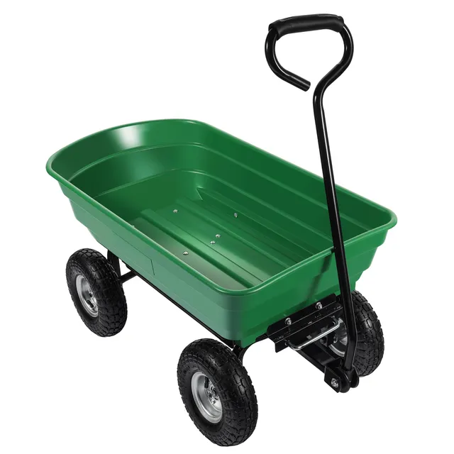 Wiltec Carrello Giardino Ribaltabile 75L Carriola 240kg
