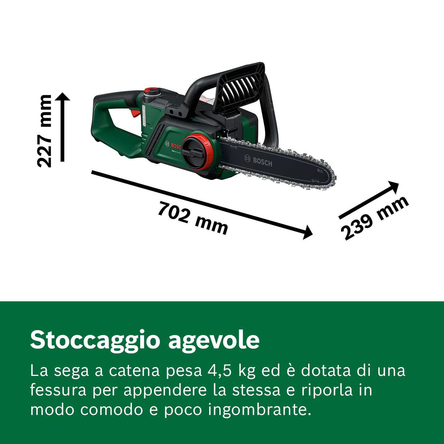 Bosch PKE18V-30-28 sega a catena a batteria 18V 4,0Ah brushless