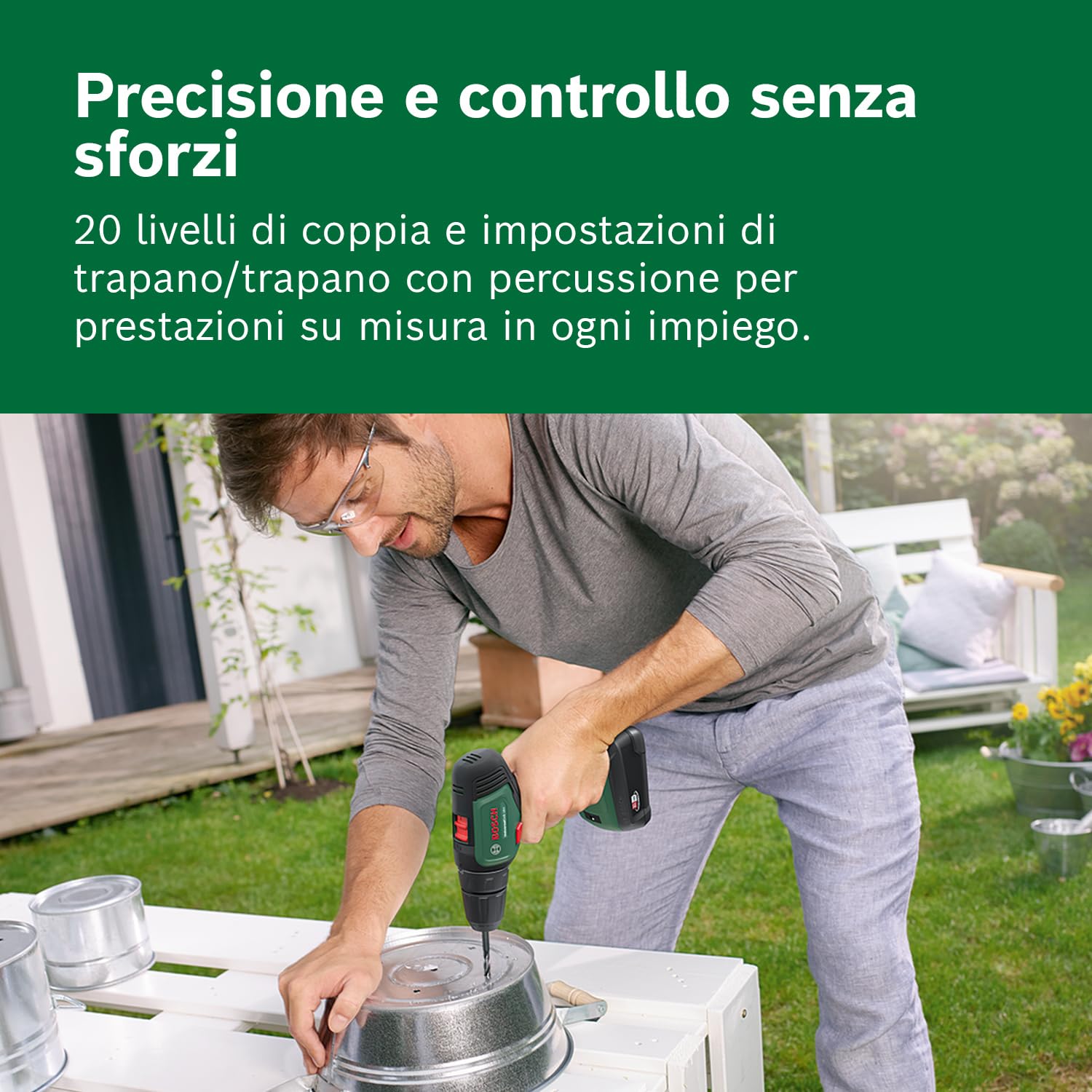Bosch UniversalDrill 18V trapano avvitatore 18V set 2 batterie