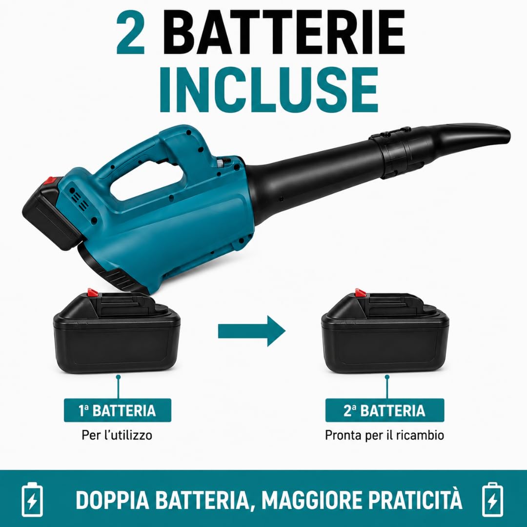 De Rosa Shop Soffiatore Batteria 72V 2x4.0Ah 6 Velocità