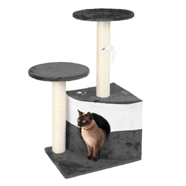Wiltec Tiragraffi Gatti Grigio 71 cm con Nicchia