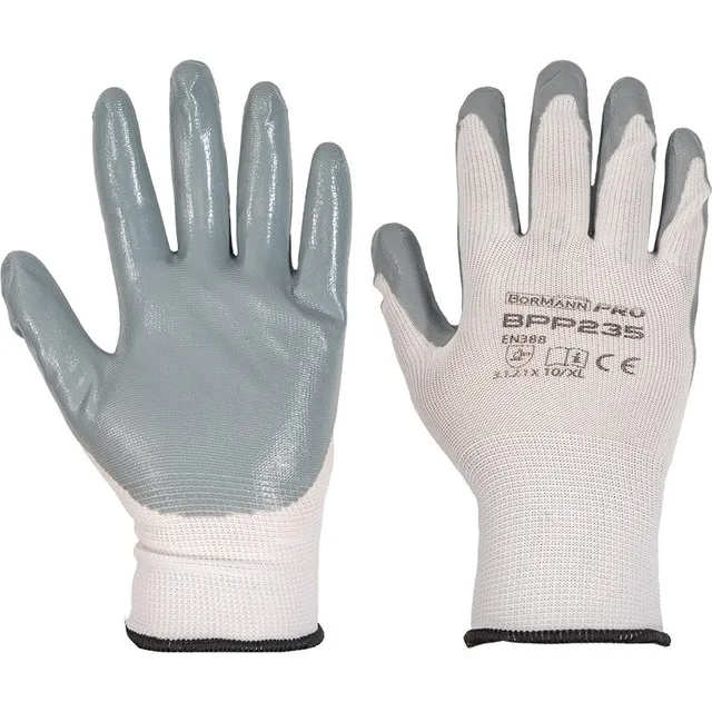 Bormann Guanti Nitrile Taglia 10/XL Antiscivolo