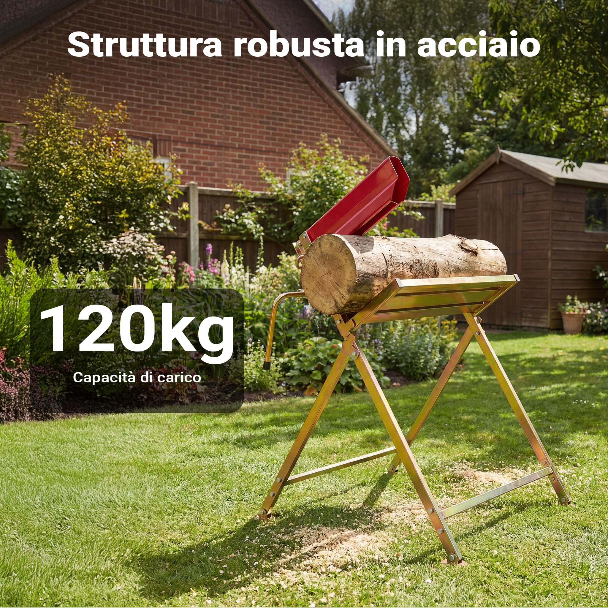 Wiltec Cavalletto Taglialegna Motosega Pieghevole 88x71x96cm