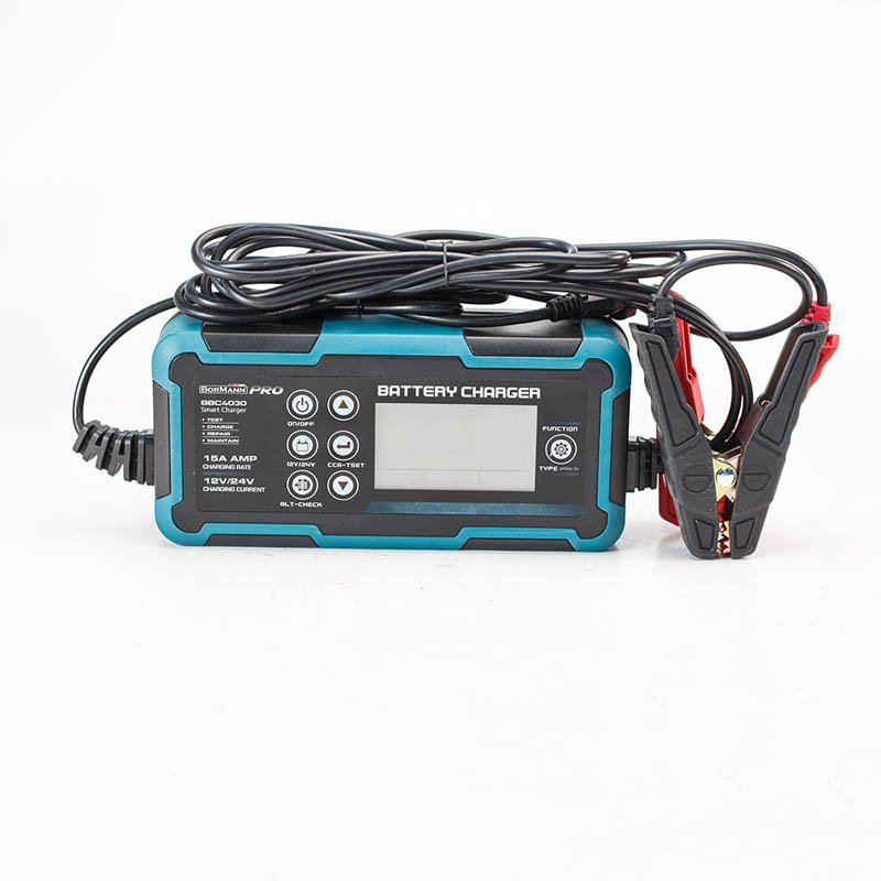 Bormann Pro caricabatterie 12/24V 15A LCD
