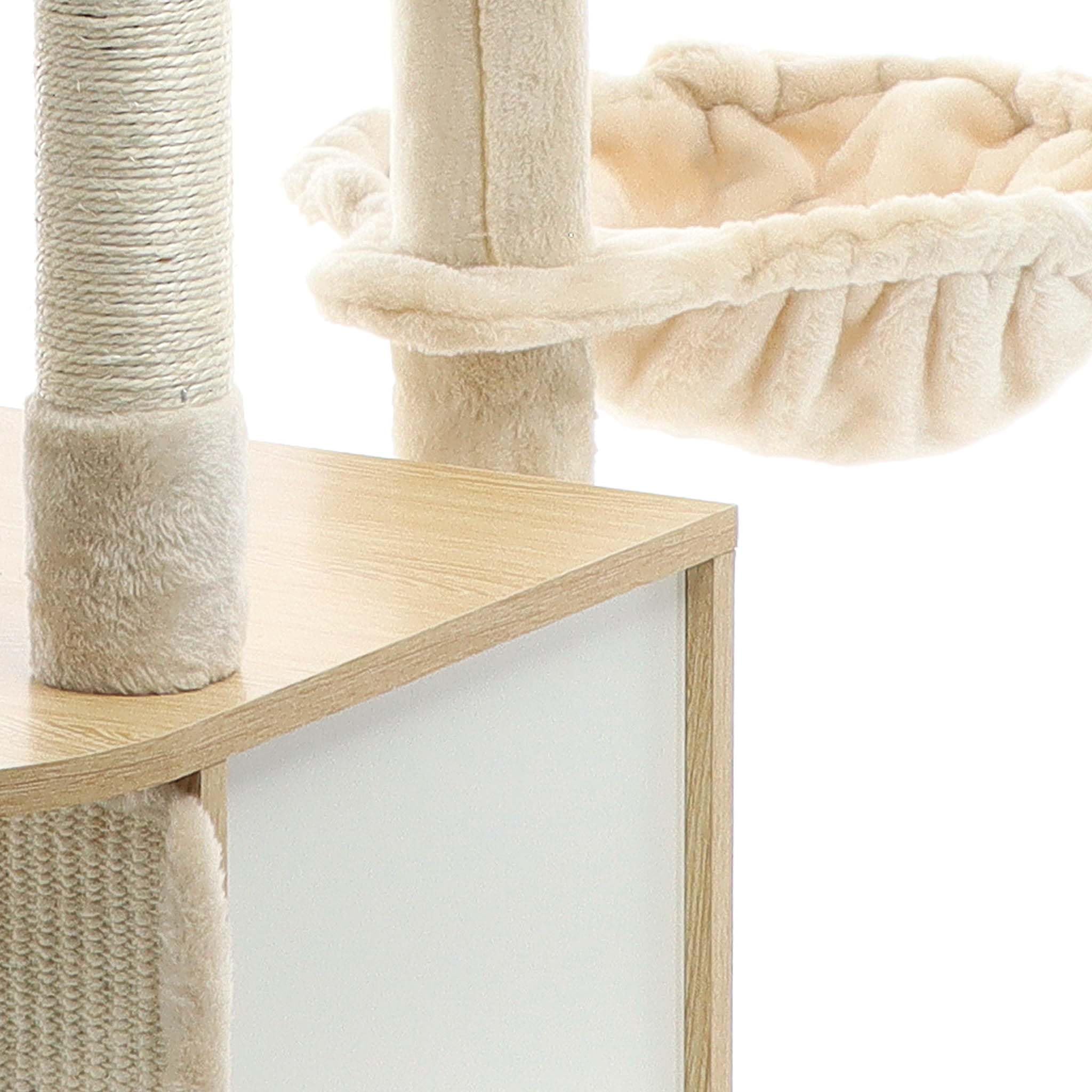 Fudajo Albero Tiragraffi Gatto 106 cm Beige Casetta
