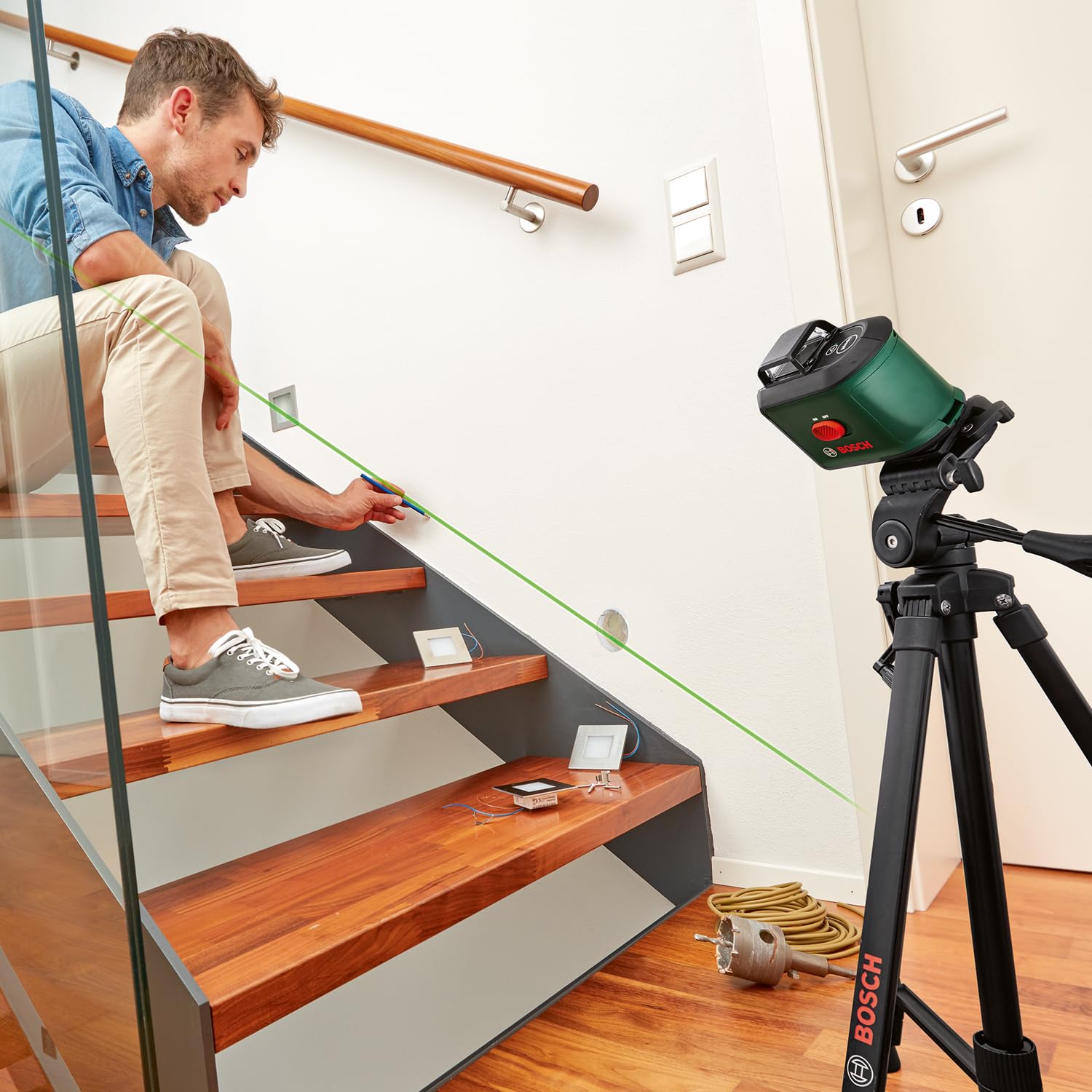 Bosch UniversalLevel 360 Livella Laser Verde con Treppiede