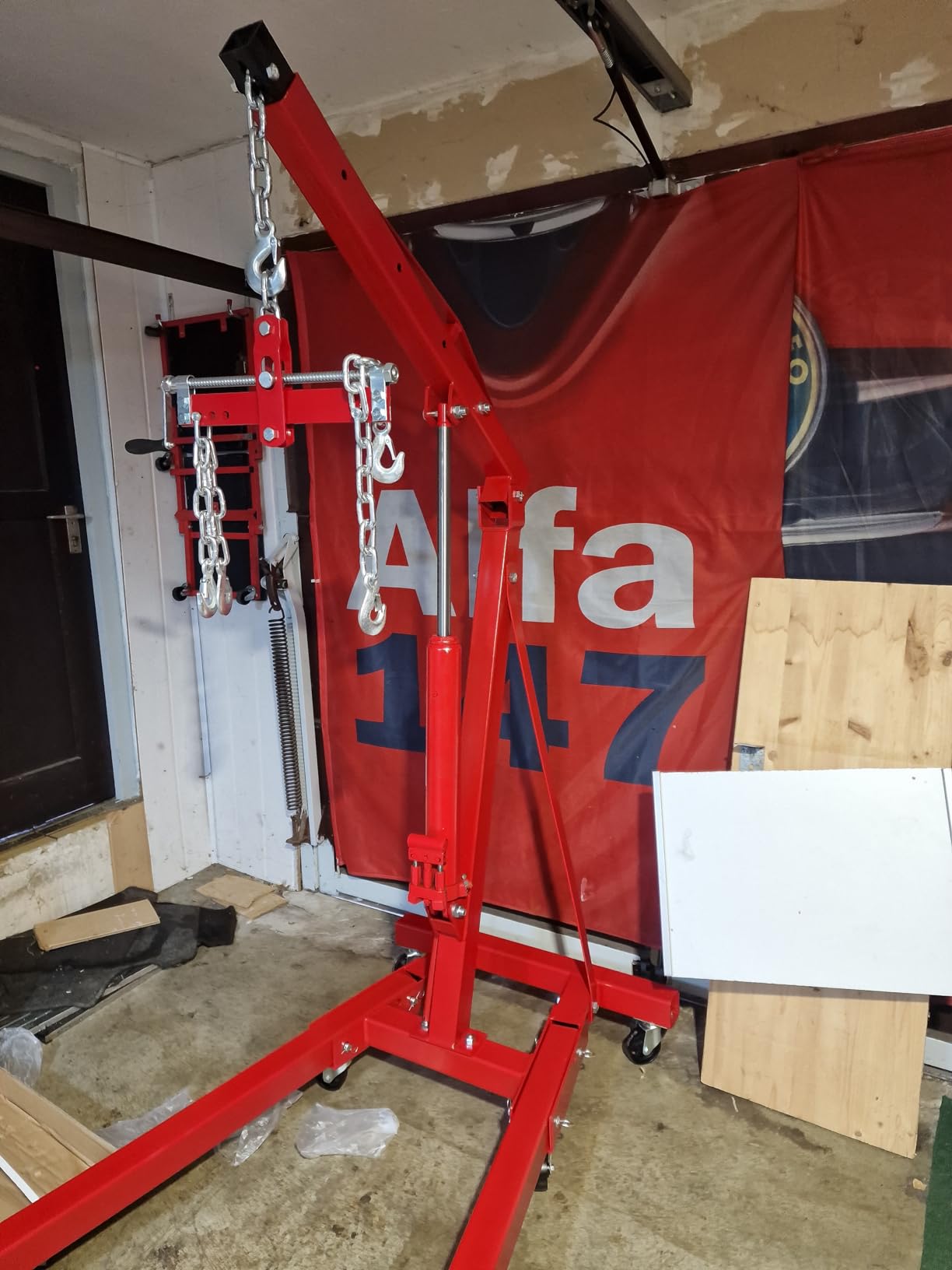 Wiltec Gruetta Idraulica 2000kg Officina Pieghevole 2,25m