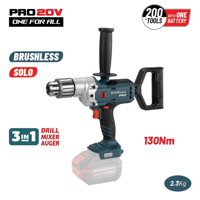 Bormann trapano brushless 20V 130Nm solo corpo