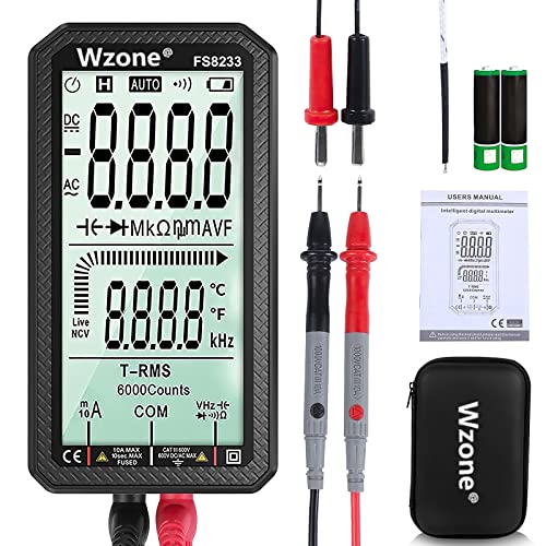 Wzone Multimetro digitale tester elettrico con NCV