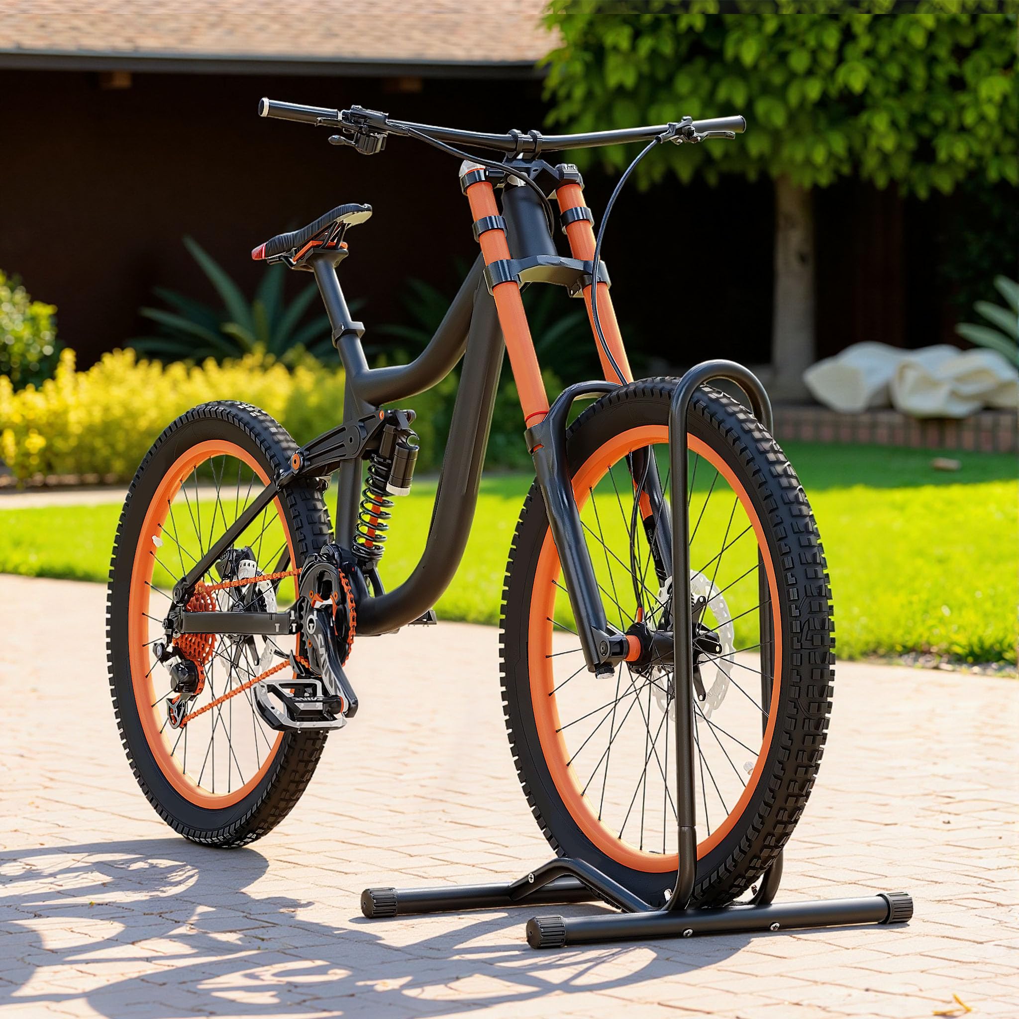 Wiltec portabici mobile cavalletto bici 1 posto 60mm