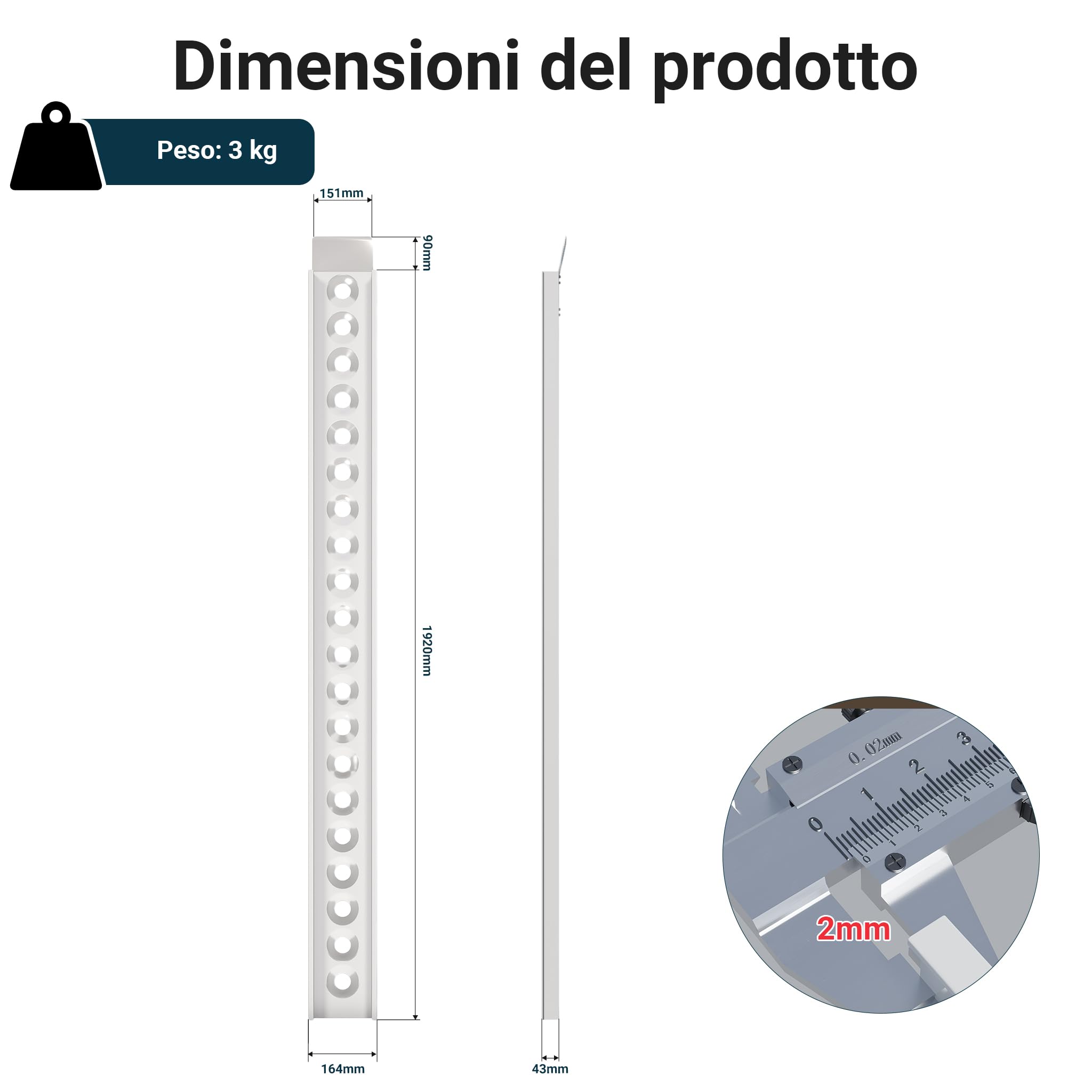 Wiltec rampa di carico 192 cm alluminio fino a 182 kg moto quad
