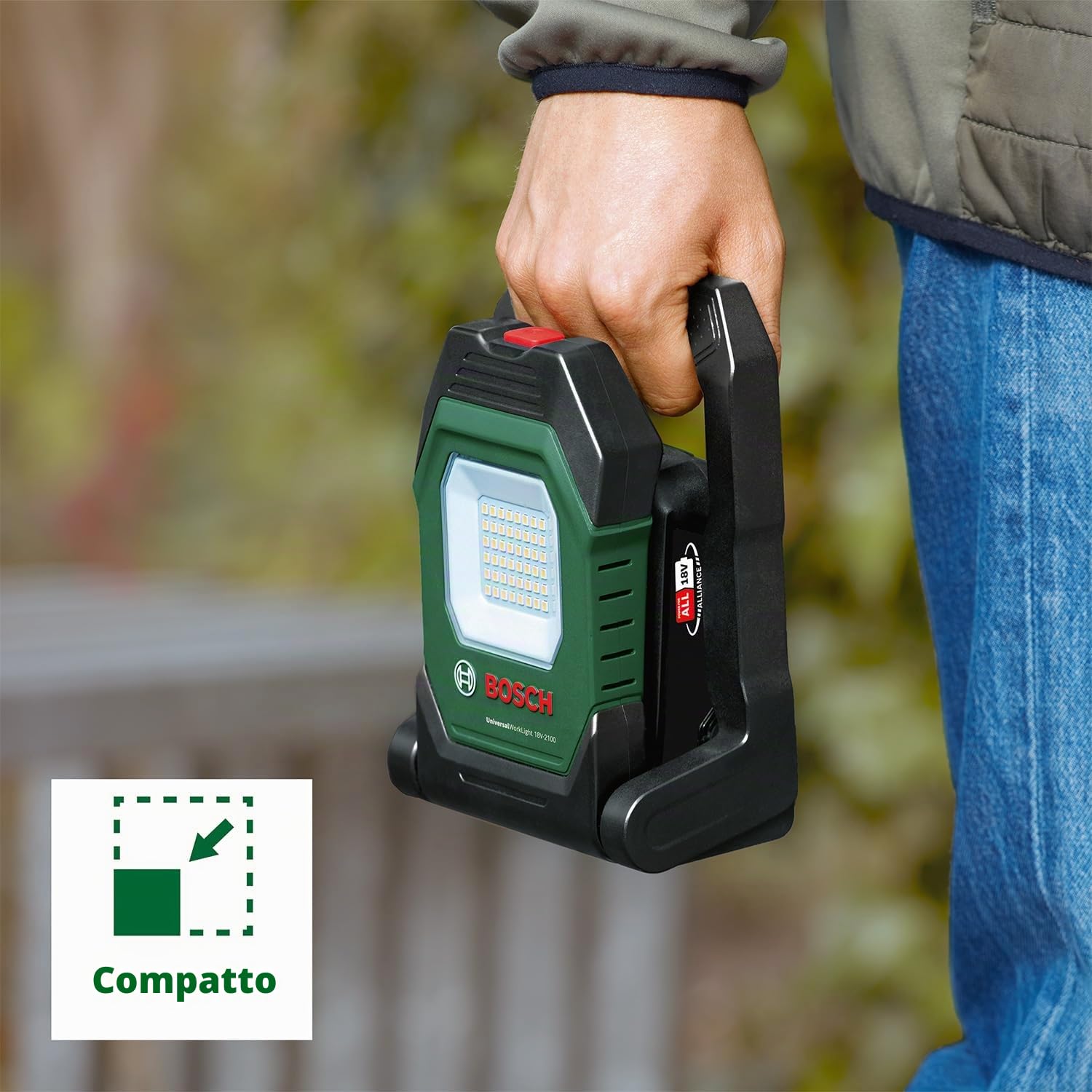 Bosch Universal WorkLight 18V-2100 torcia lavoro senza batteria