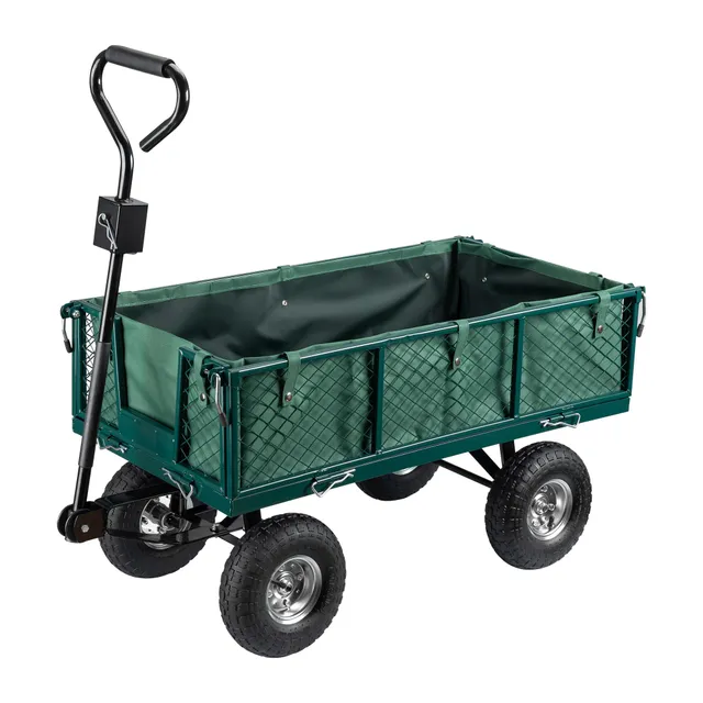 Wiltec Carrello trasporto da giardino 300 kg con telone