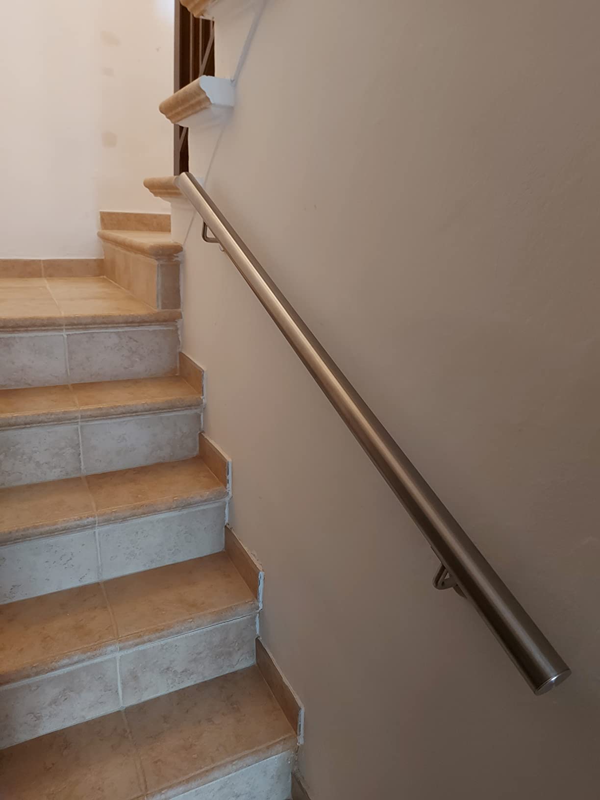 Wiltec Corrimano 200 cm acciaio inox V2A a parete