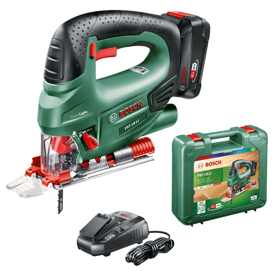 Bosch PST 18 LI Seghetto Alternativo 18V Set con Batteria