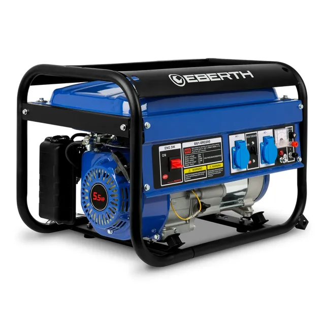 EBERTH Generatore Corrente 2200W Benzina AVR 15L