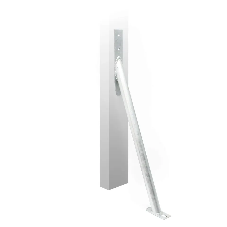 Wiltec Staffa Fissaggio Recinzione Acciaio Zincato 65 cm