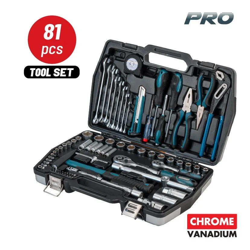 Bormann 81 pezzi Cr-V set utensili valigetta combinato