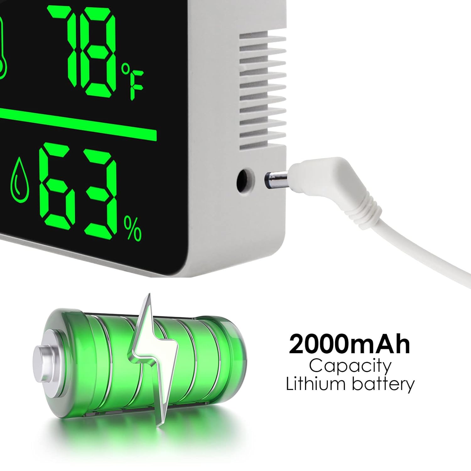 Tilswall Fonometro Digitale da Parete 3 in 1 con Temperatura Umidità