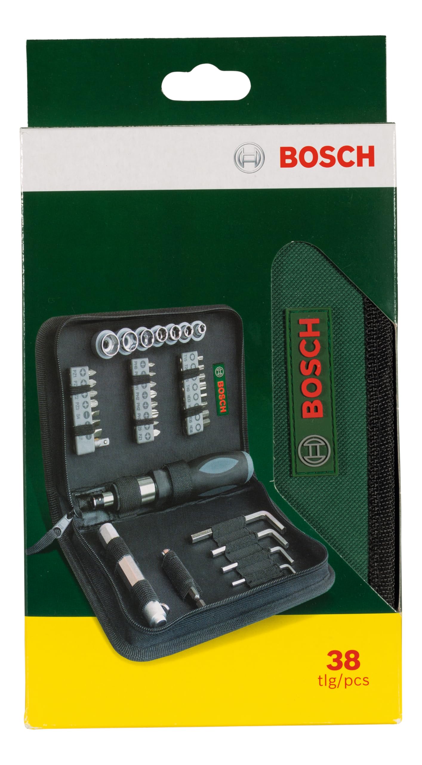 Bosch Astuccio Avvitamento 38 Pezzi con Cricchetto Bit