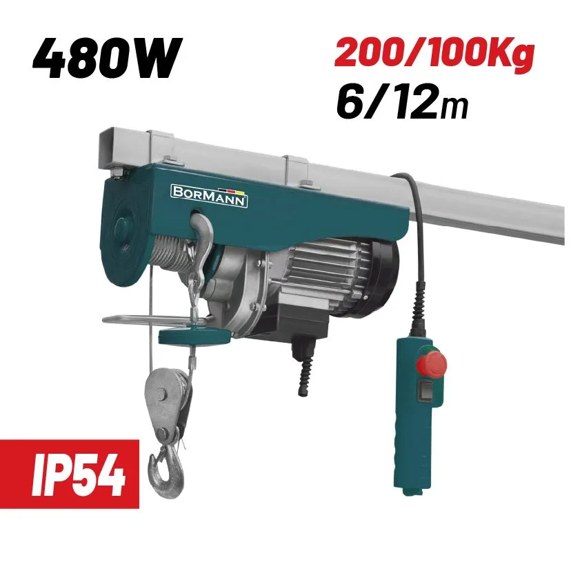 Bormann Paranco Elettrico 200kg con Emergenza