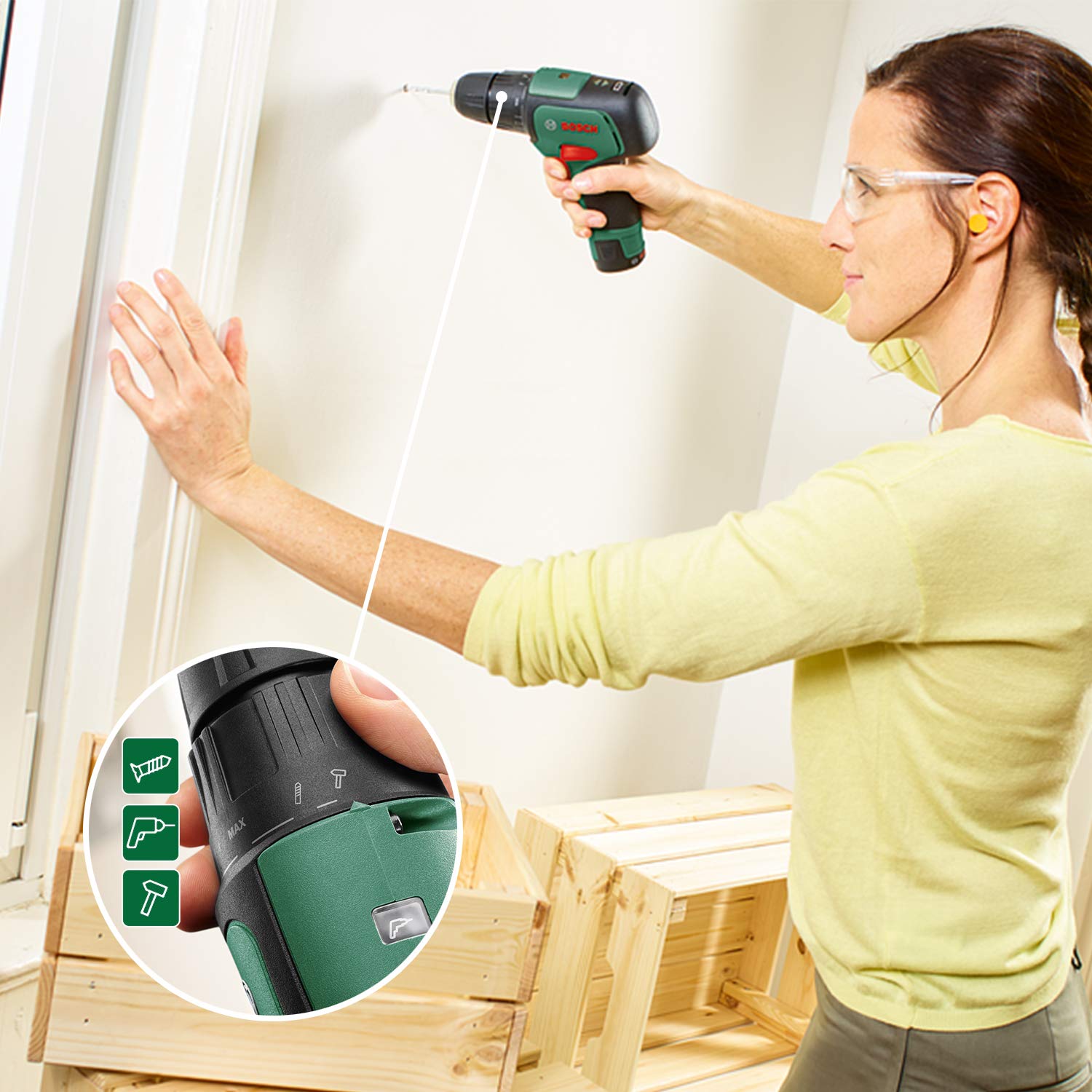 Bosch EasyImpact 12 Trapano Battente 12V 1 Batteria Borsa