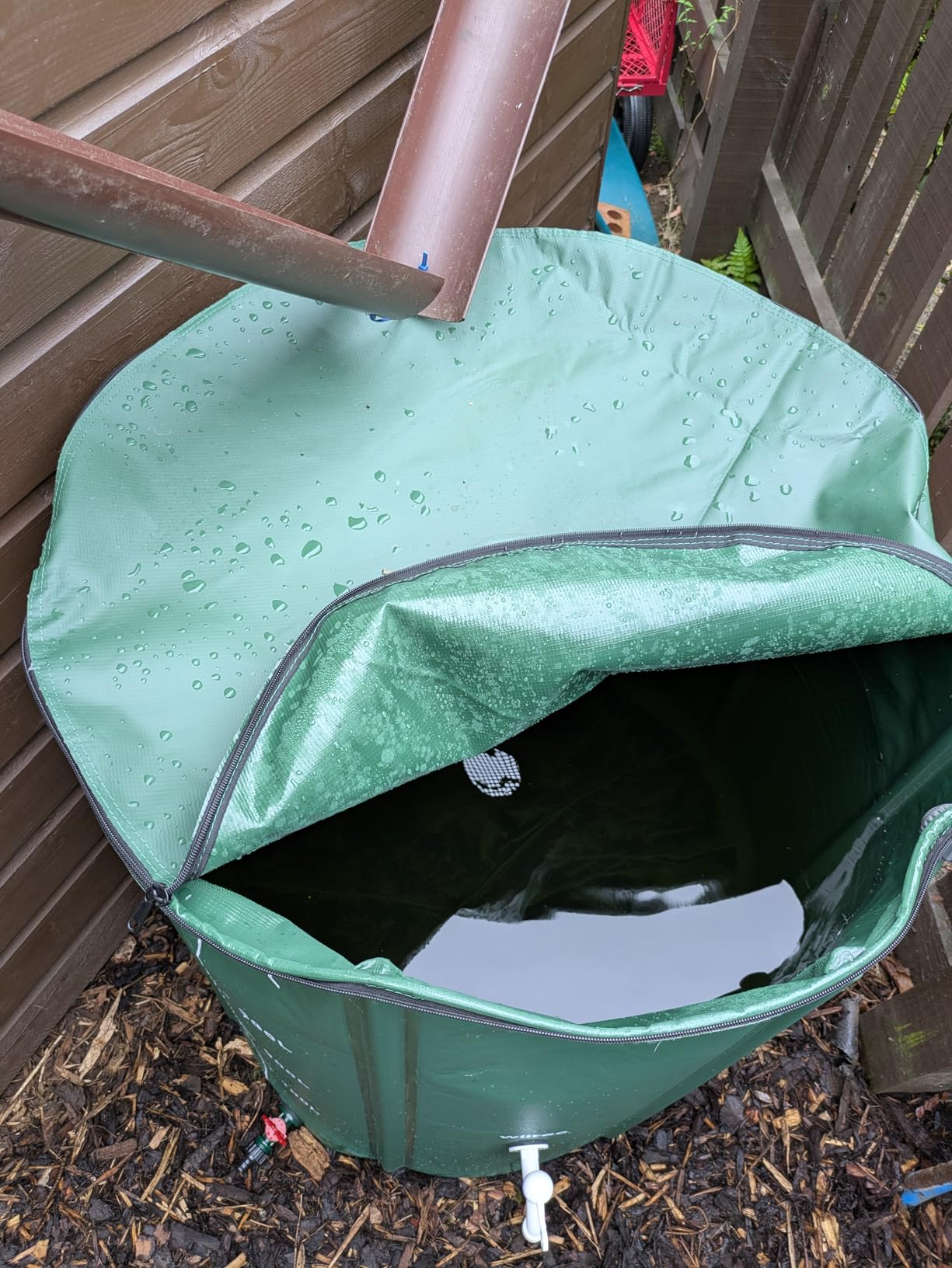 Wiltec Serbatoio acqua piovana pieghevole 250L PVC