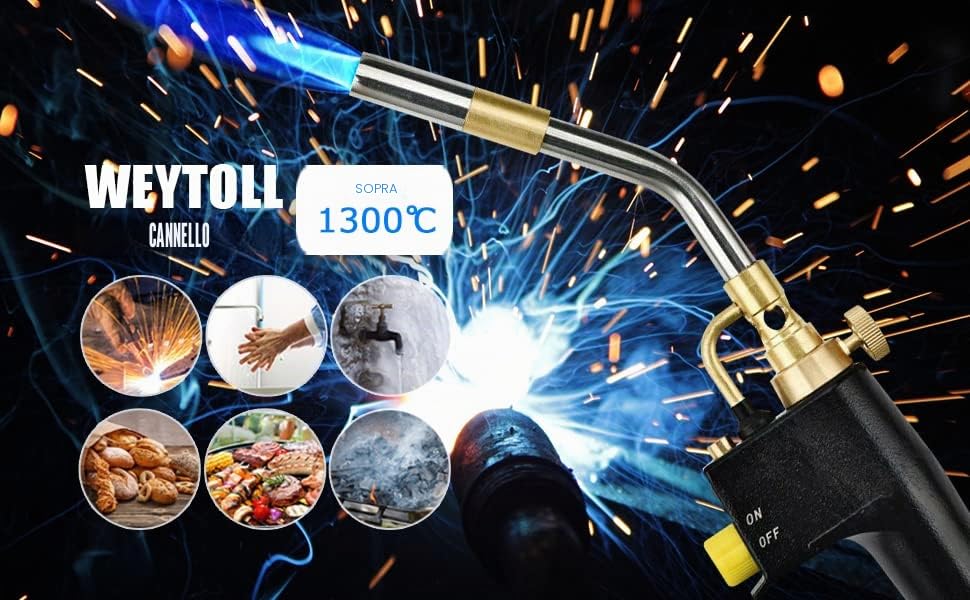 Weytoll MAPP Torcia a Propano per Saldatura 2800°C senza gas