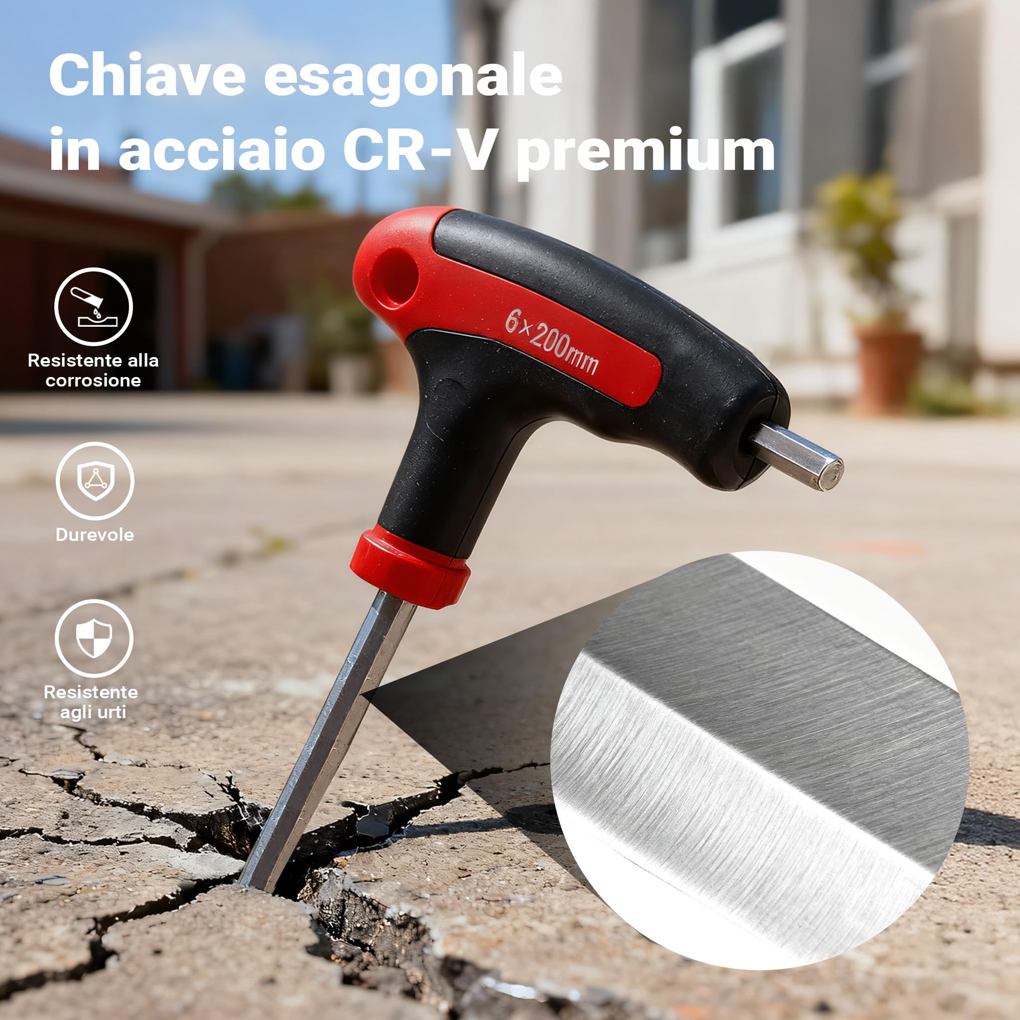 Wiltec Set Chiavi a Brugola a T 11 Pezzi Acciaio Cr-V