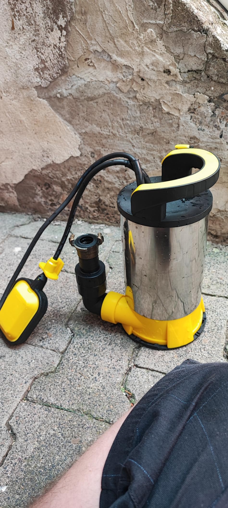 Wiltec Pompa Sommersa 850W 15000 l/h Pozzo Acciaio Inox