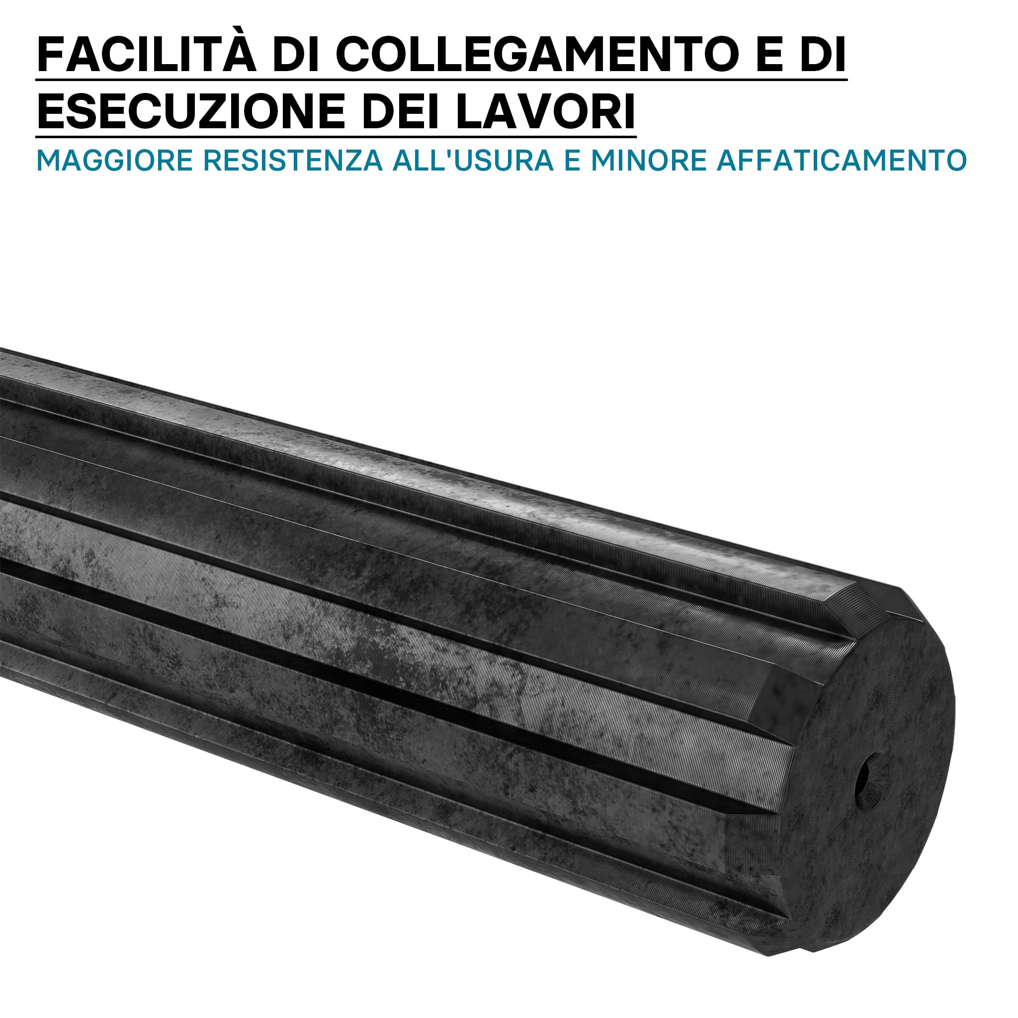 Wiltec GT Albero Scanalato 300 mm 8 Denti 32x38x6 per Cardano