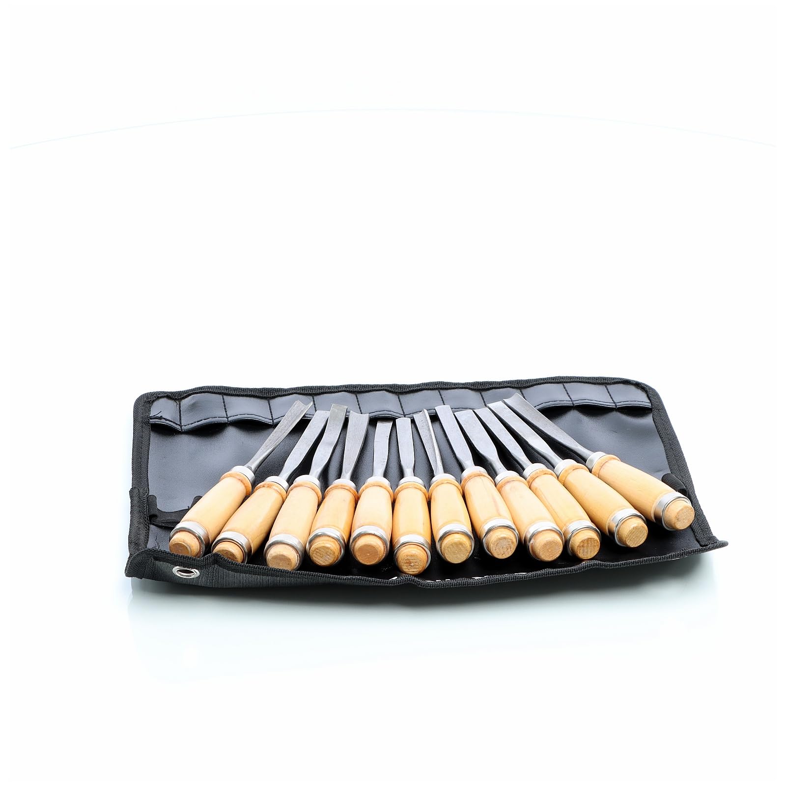 Wiltec Scalpelli sgorbie legno set 12 pezzi acciaio