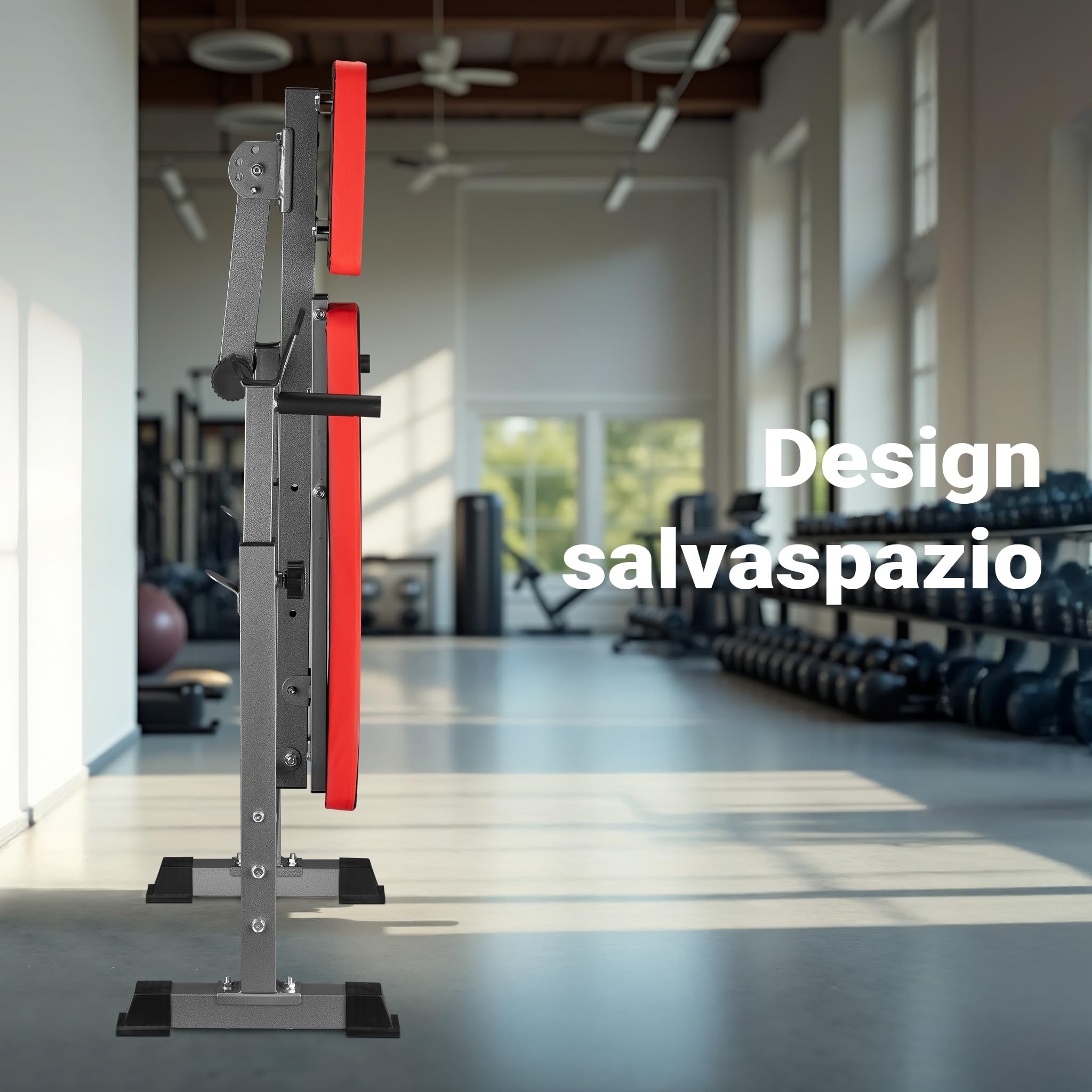 Wiltec Panca pesi 2in1 pieghevole 230 kg con bilanciere