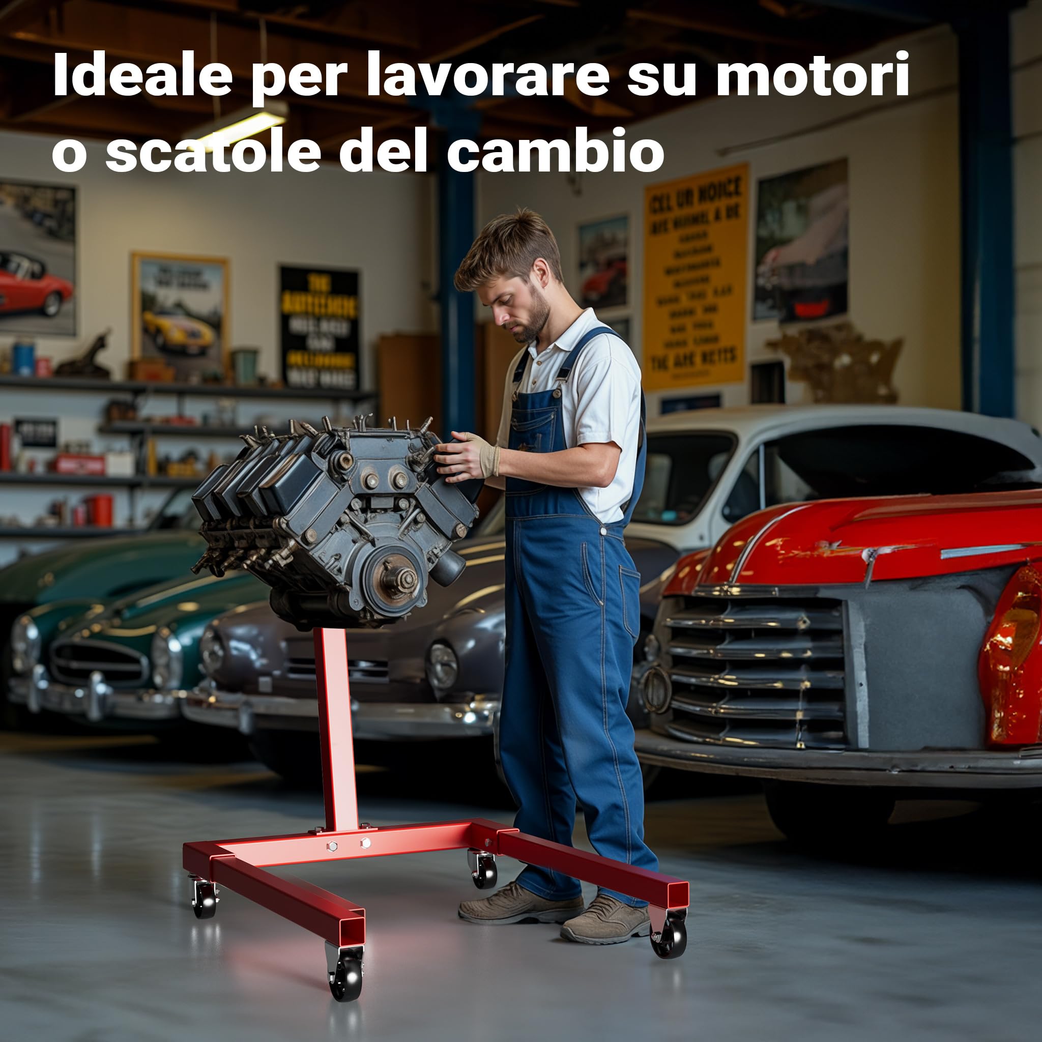 Wiltec Cavalletto per Motore 570 kg Acciaio