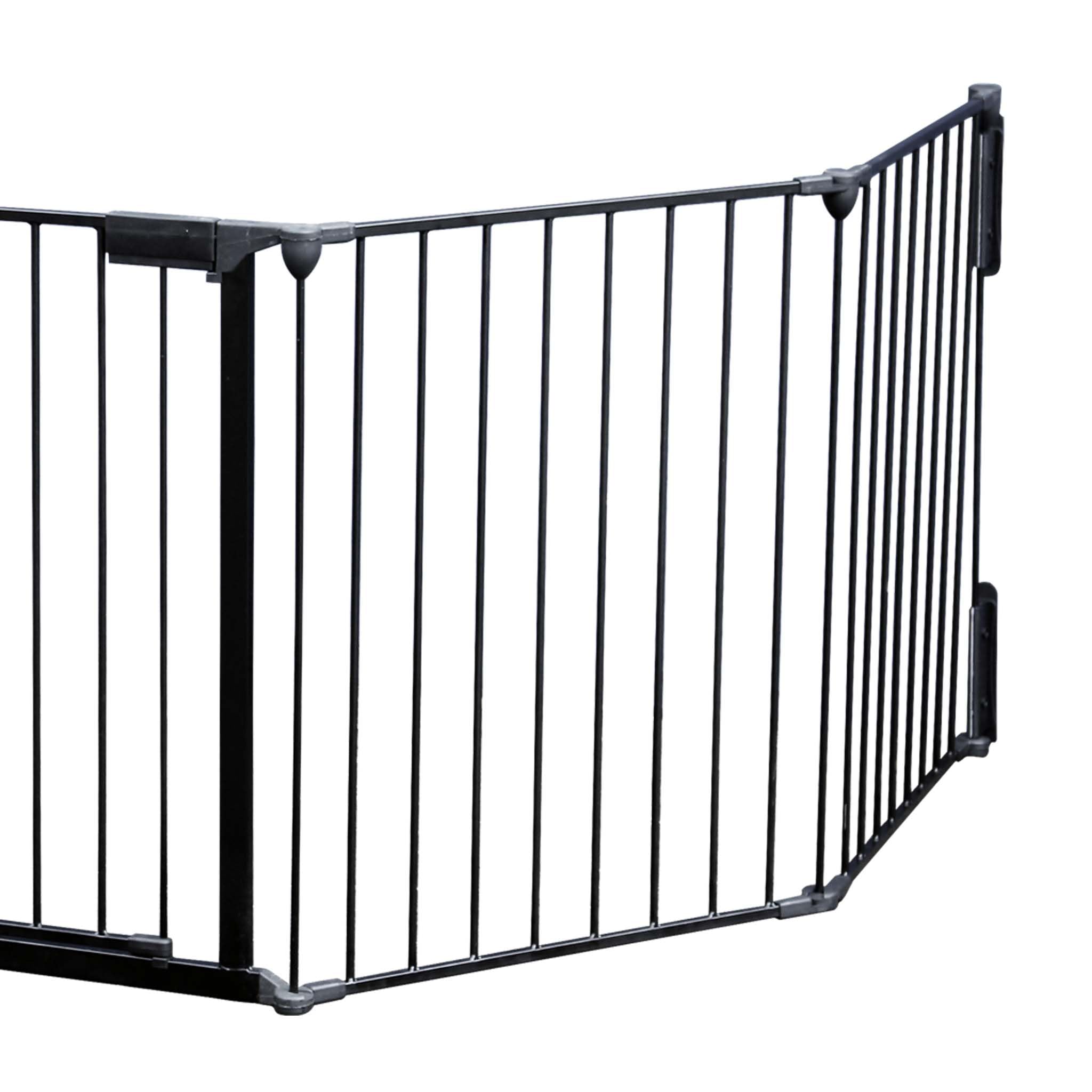 Wiltec Cancelletto Camino Nero 5 elementi 310 cm