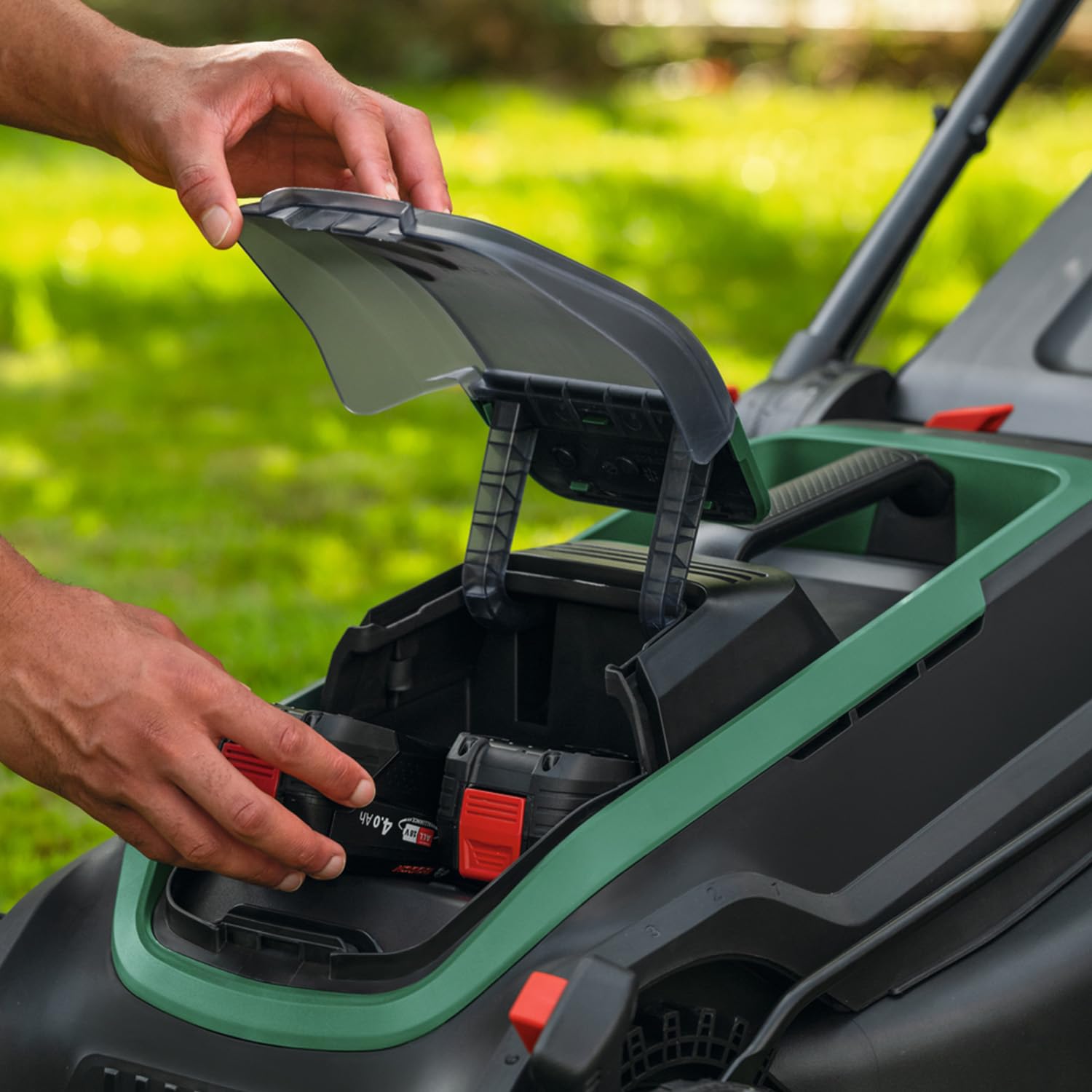 Bosch Rotak 18V2-43 rasaerba batteria 2x4.0Ah brushless