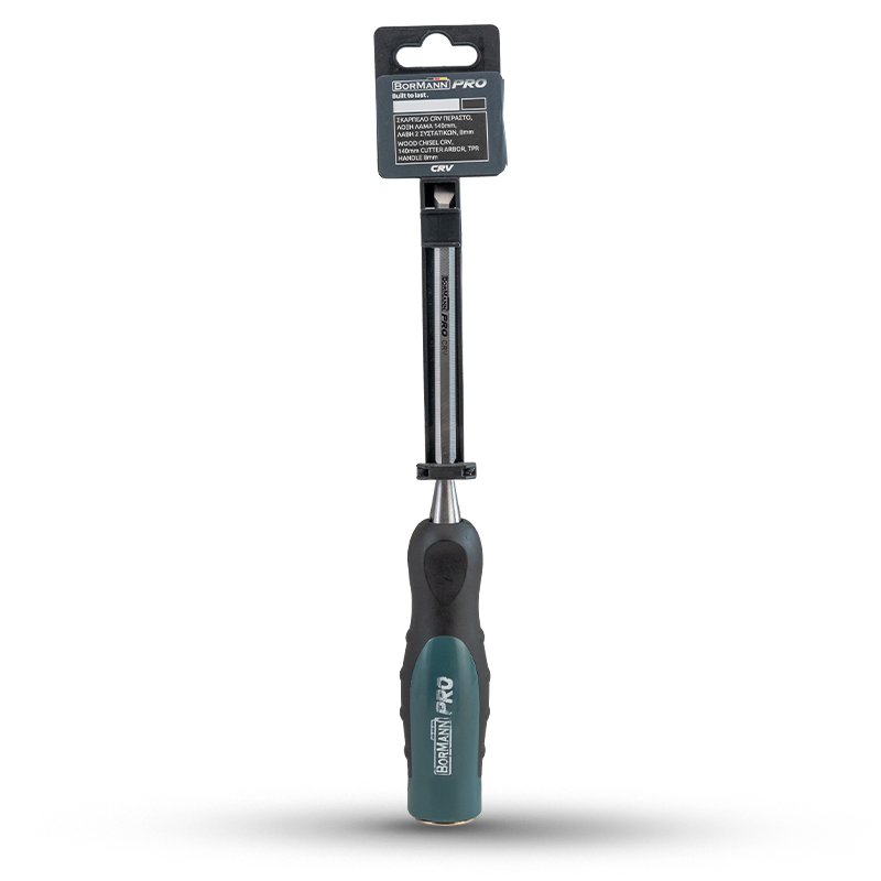 Bormann Pro Scalpello Legno 8mm CrV Manico TPR 140mm