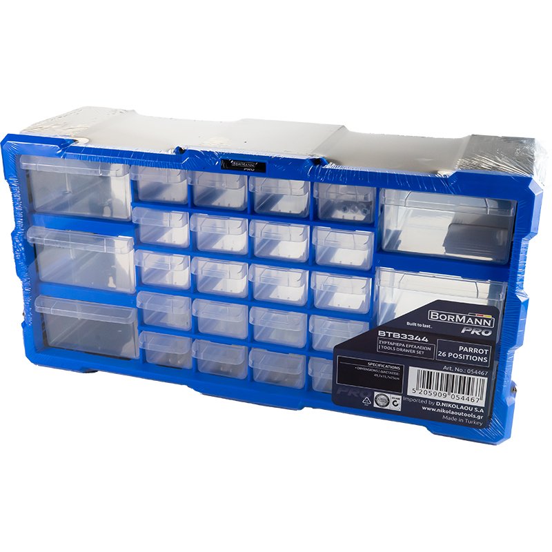 Bormann Pro Parrot Cassetto Porta Attrezzi 26 Posti Compatto